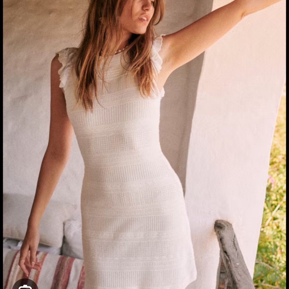 Sezane Mélodie Dress Ecru - Size M